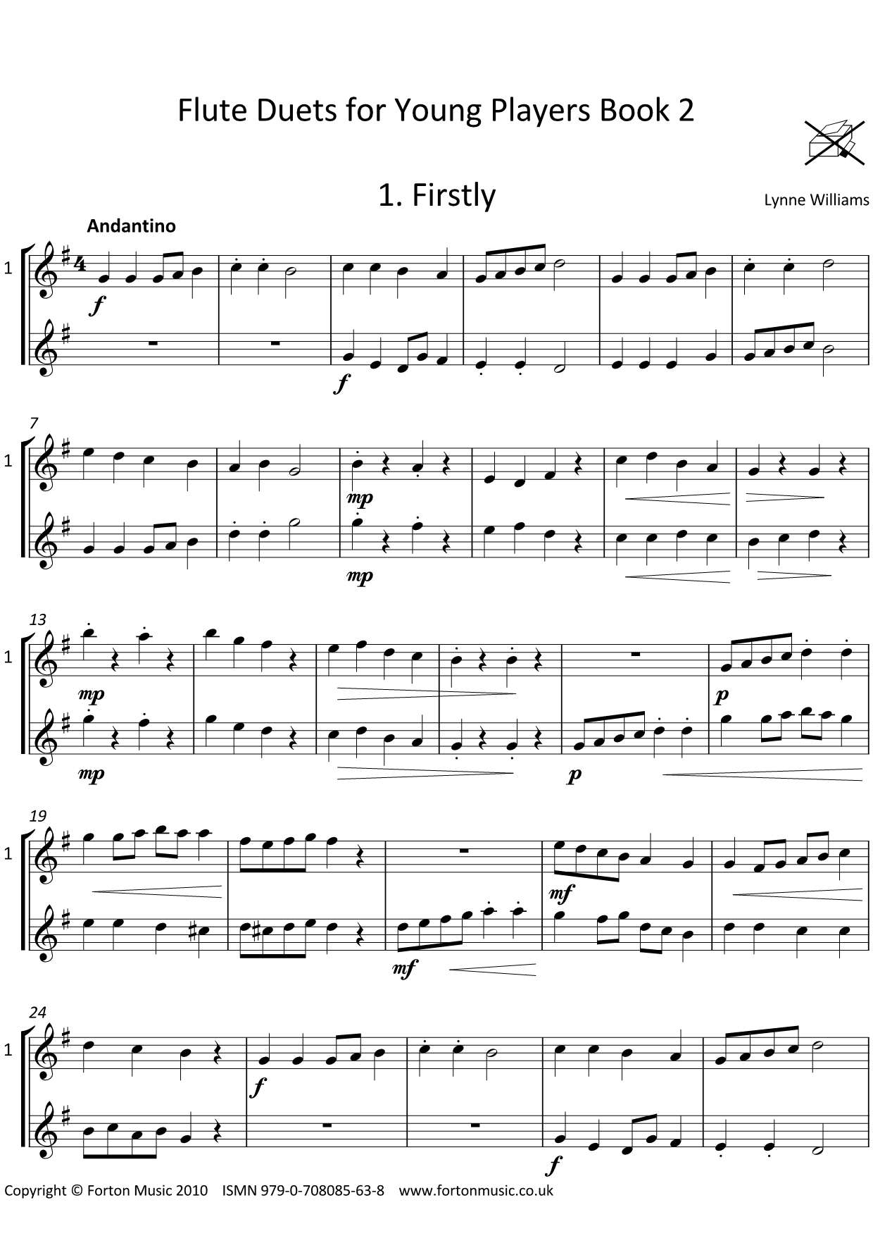 Flute Duets for Young Players Book 2 Forton Music